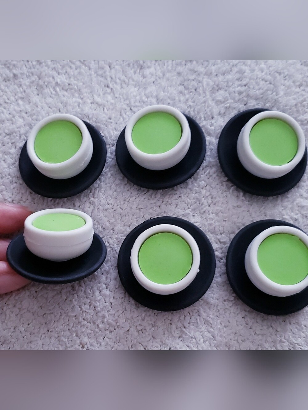 Set Of 6 Matcha Green Tea Erasers